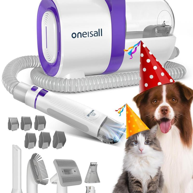 Pet Grooming Vacuum Kit (1.5L) β Low-Noise Clipper & Brush with 99% Hair Suction and Easy-Clean Design