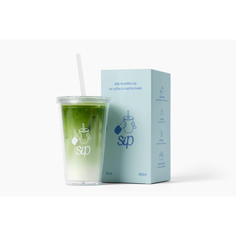 Leak-Proof Reusable Cup β 16oz Dual-Wall Clear Tumbler with Lid | Eco-Friendly Iced Drink Cup for On-the-Go Use