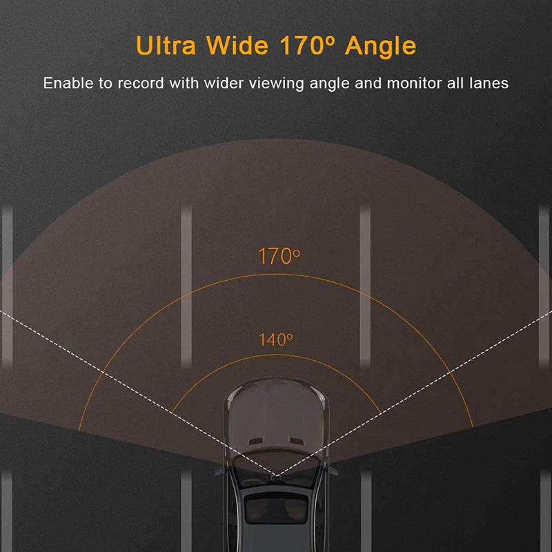 1080P Dual Lens Dash Cam β 4β Touch Screen Car DVR Recorder (Front + Rear Camera)