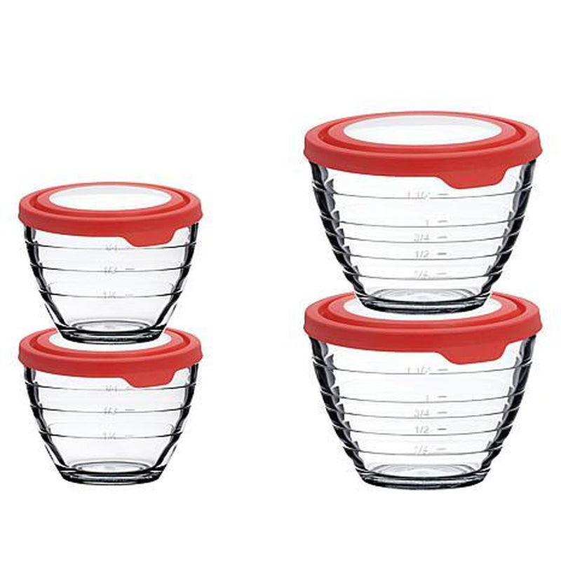 Anchor Hocking 8-Piece Trueseal Bowl Set β 4-in-1 Prep, Serve, Store & Reheat Glass Containers