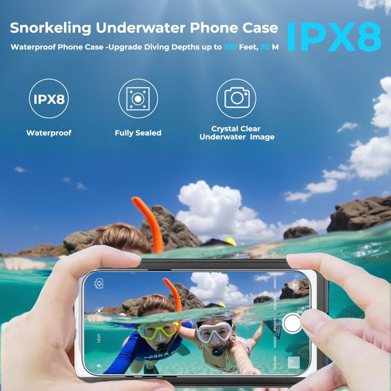 IPX8 Waterproof Phone Case β 360Β° Full Protection for iPhone 16/15 & Galaxy S24 (Snorkeling, Diving, Beach Use)