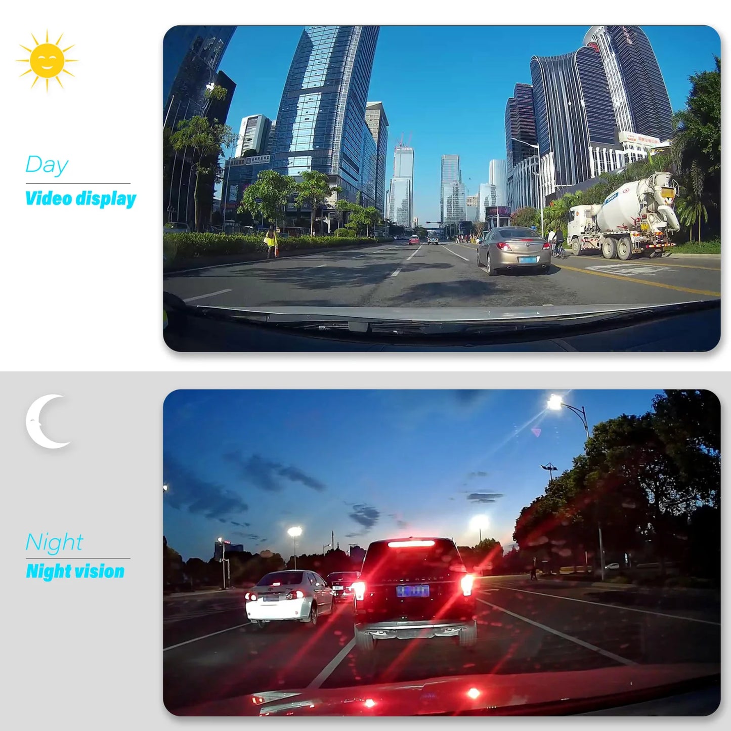 1080P Dual Lens Dash Cam β 4β Touch Screen Car DVR Recorder (Front + Rear Camera)