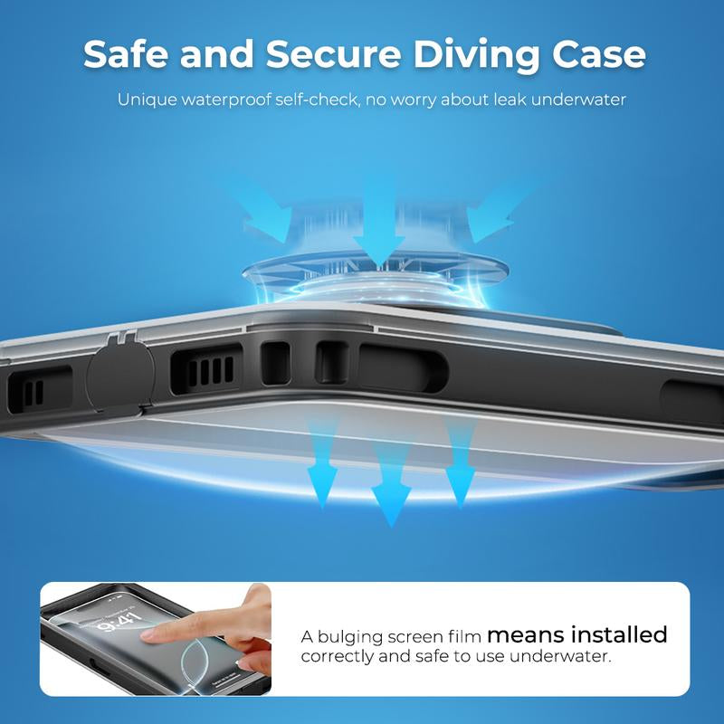 IPX8 Waterproof Phone Case β 360Β° Full Protection for iPhone 16/15 & Galaxy S24 (Snorkeling, Diving, Beach Use)