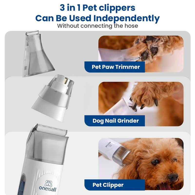 Pet Grooming Vacuum Kit (1.5L) β Low-Noise Clipper & Brush with 99% Hair Suction and Easy-Clean Design