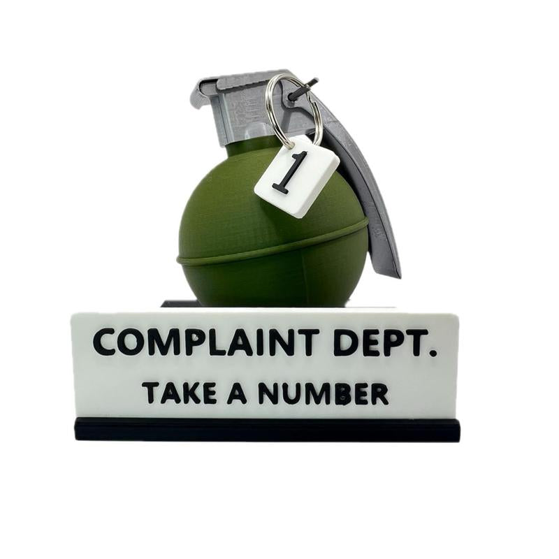 Complaint Department Desk Sign β Funny 3D Printed Office Gag Gift | Great for Coworkers, Bosses & Home Desks