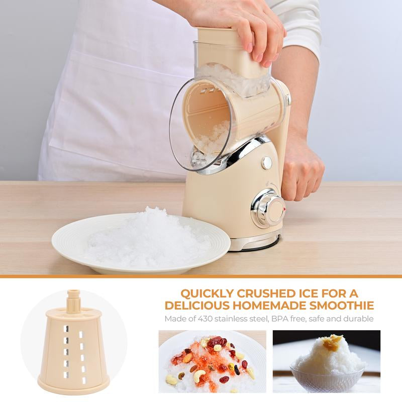 SUSTEAS Vegetable Chopper β Stainless Steel Kitchen Slicer with 6 Interchangeable Blades & Suction Base | Easy-Clean Design for Fast, Efficient Meal Prep