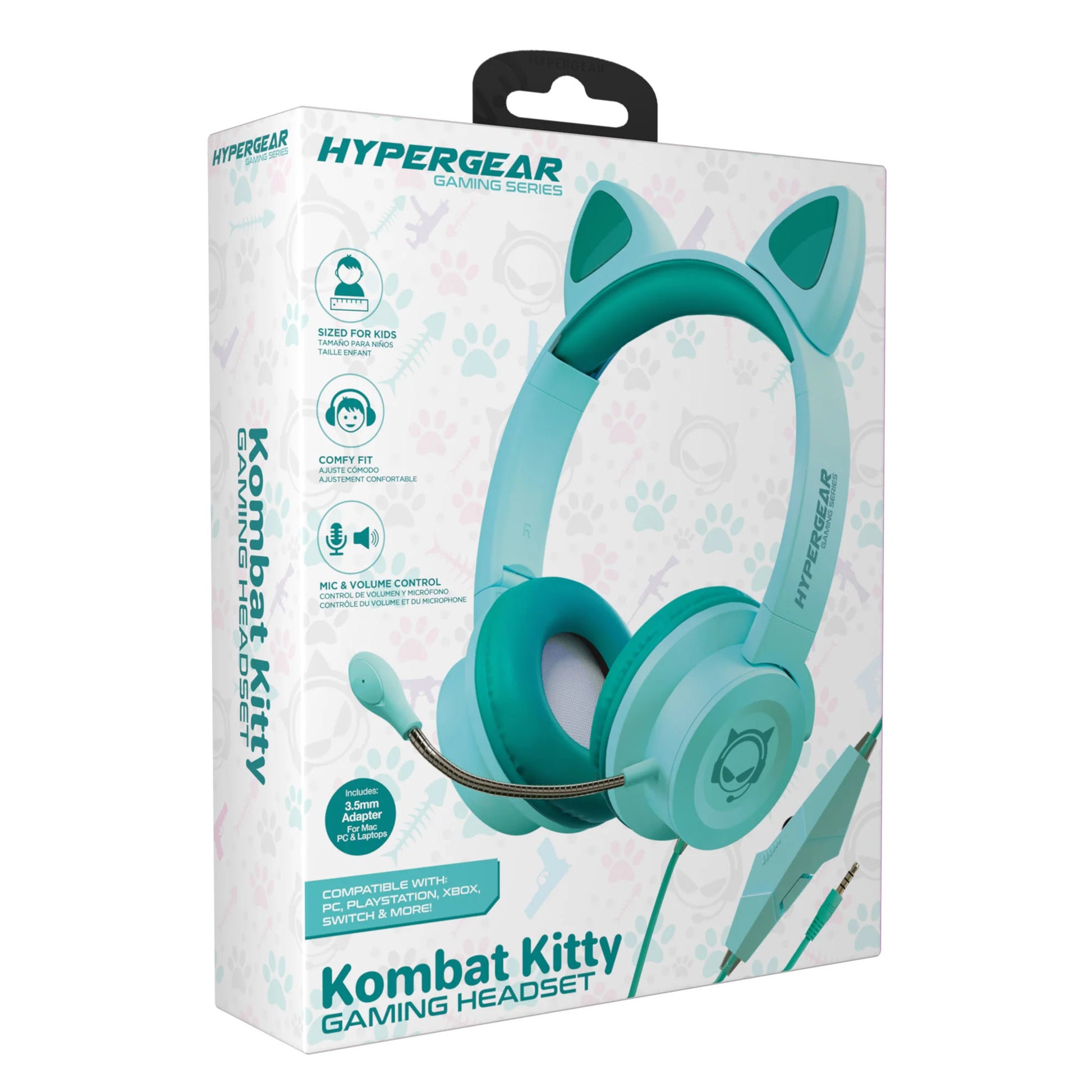 Cute Gaming Headset with Mic – RGB Kitty Ears by HyperGear