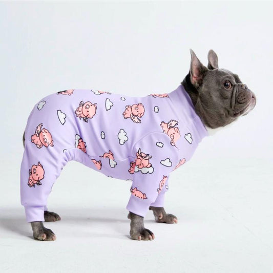 Spark Paws Dog Pajama Onesie – Ultra-Soft, 4-Way Stretch Recovery Suit | Cozy Sleepwear for Small, Medium & Large Breeds