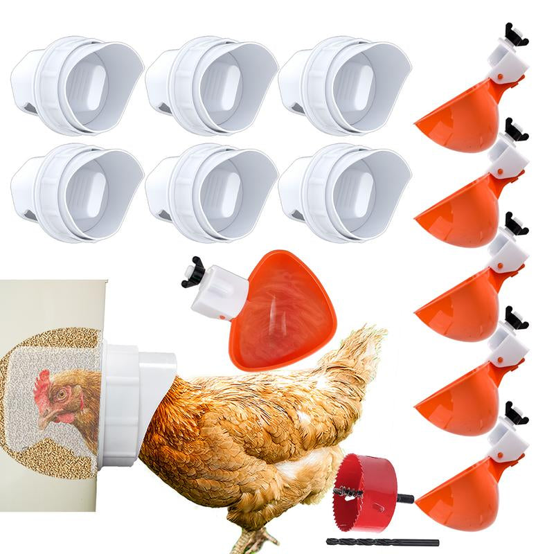 DIY Chicken Feeder Kit for 5-Gallon Buckets – Rainproof, No-Waste Gravity Feeder & Waterer for Chickens and Ducks