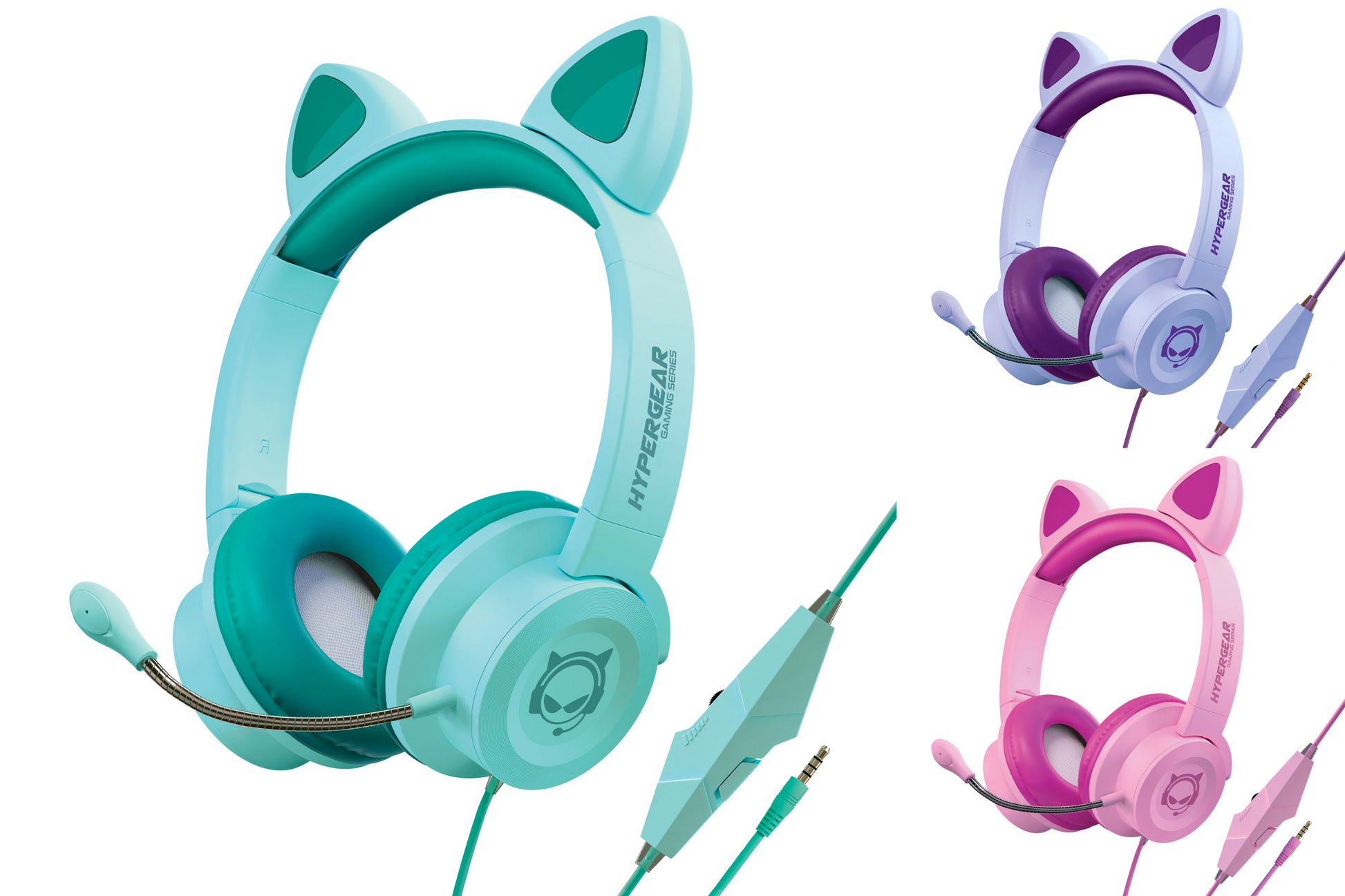 Cute Gaming Headset with Mic – RGB Kitty Ears by HyperGear