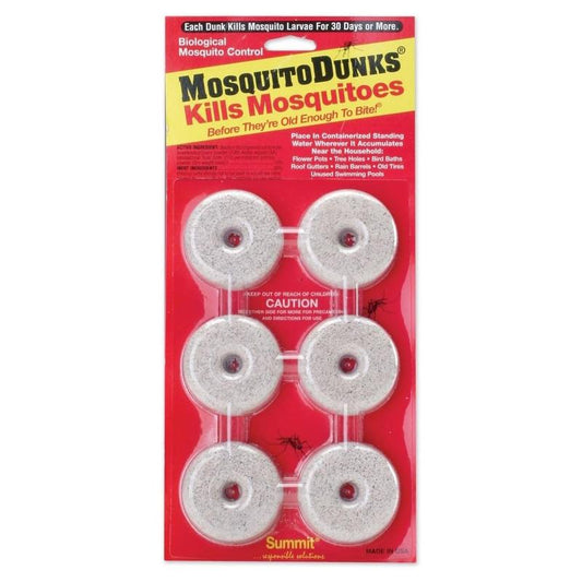 Summit Mosquito Dunks (6-Pack) – Outdoor Insect Control Tablets for Standing Water | Kills Mosquito Larvae for Up to 30 Days