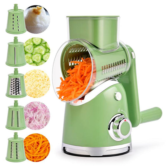 SUSTEAS Vegetable Chopper – Stainless Steel Kitchen Slicer with 6 Interchangeable Blades & Suction Base | Easy-Clean Design for Fast, Efficient Meal Prep
