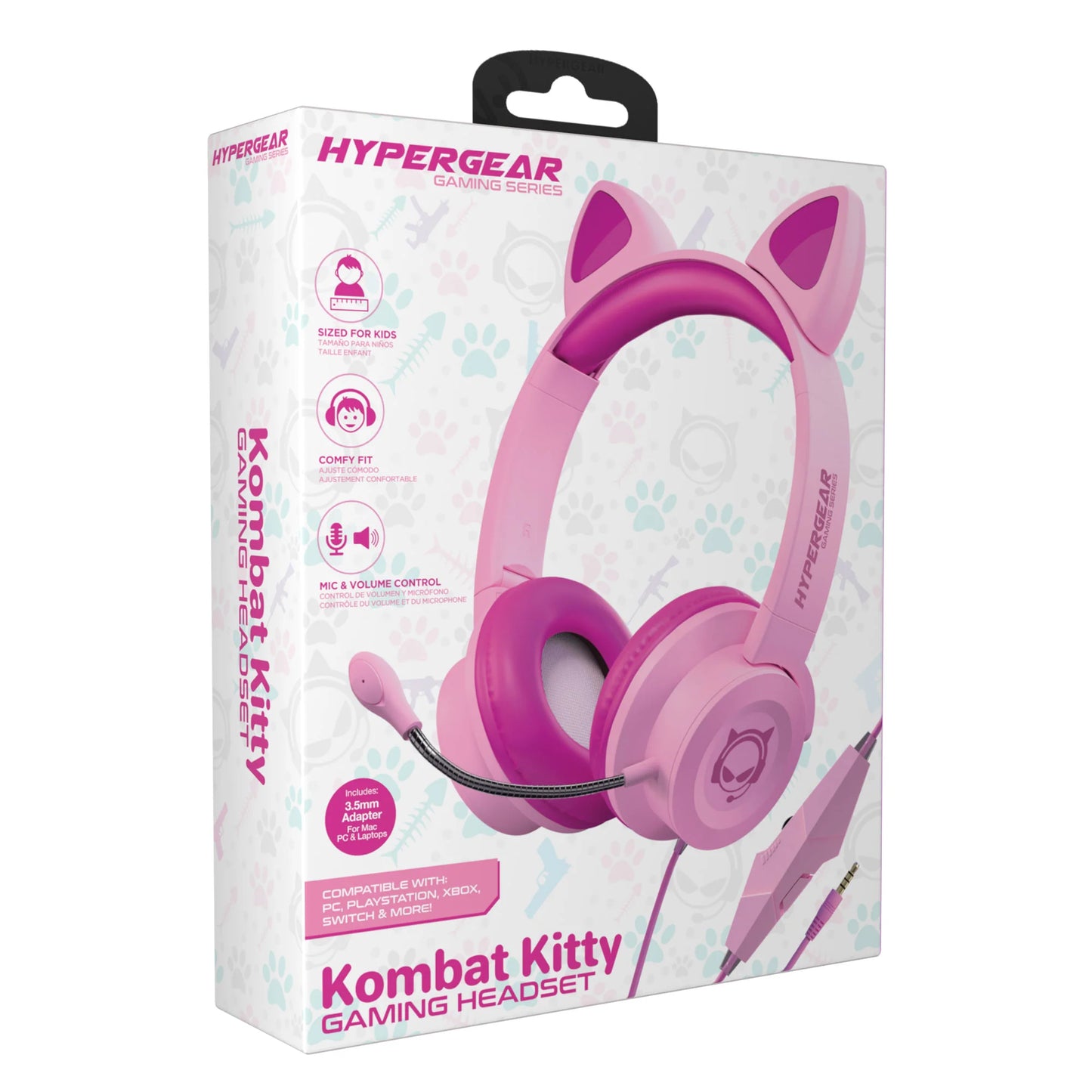 Cute Gaming Headset with Mic – RGB Kitty Ears by HyperGear