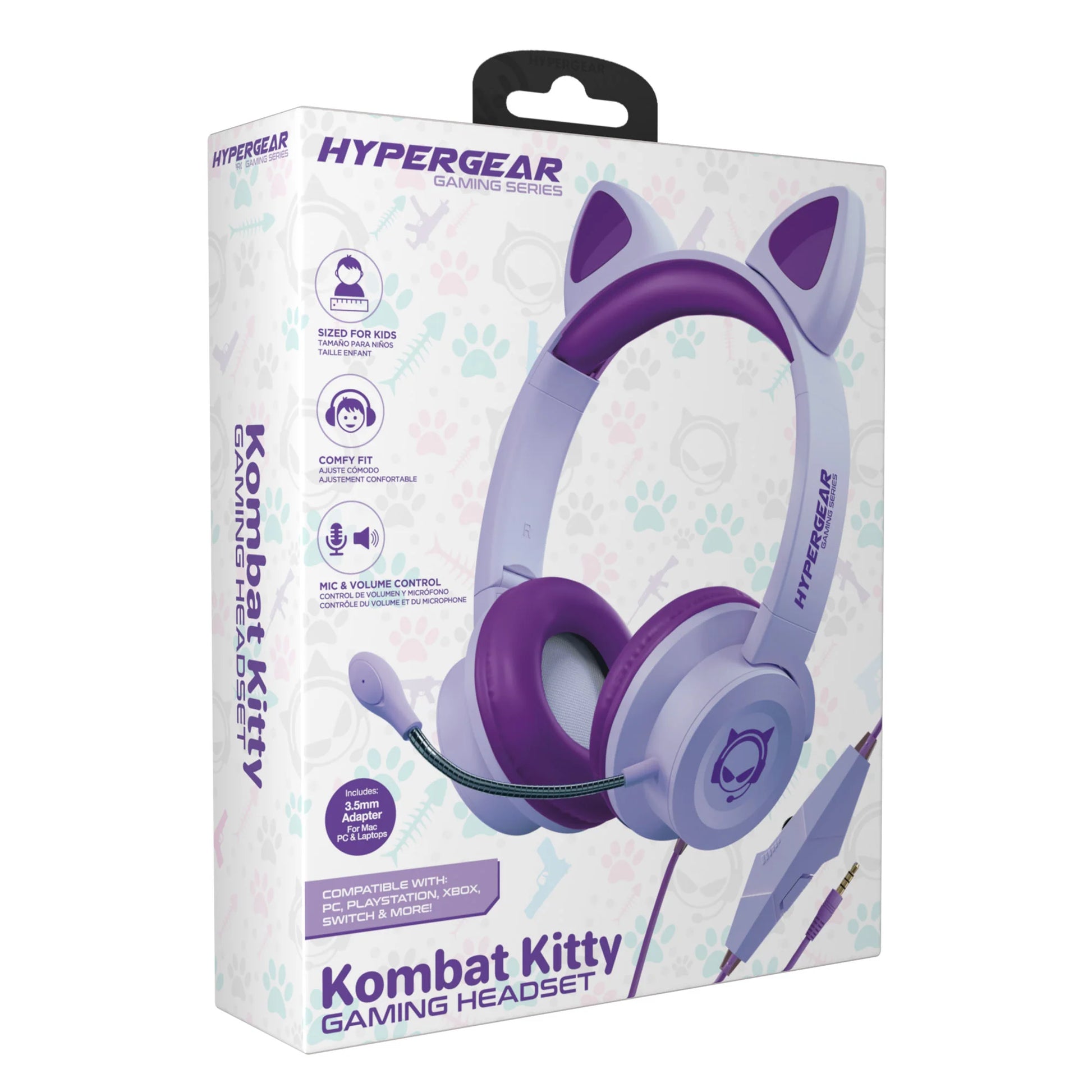 Cute Gaming Headset with Mic – RGB Kitty Ears by HyperGear