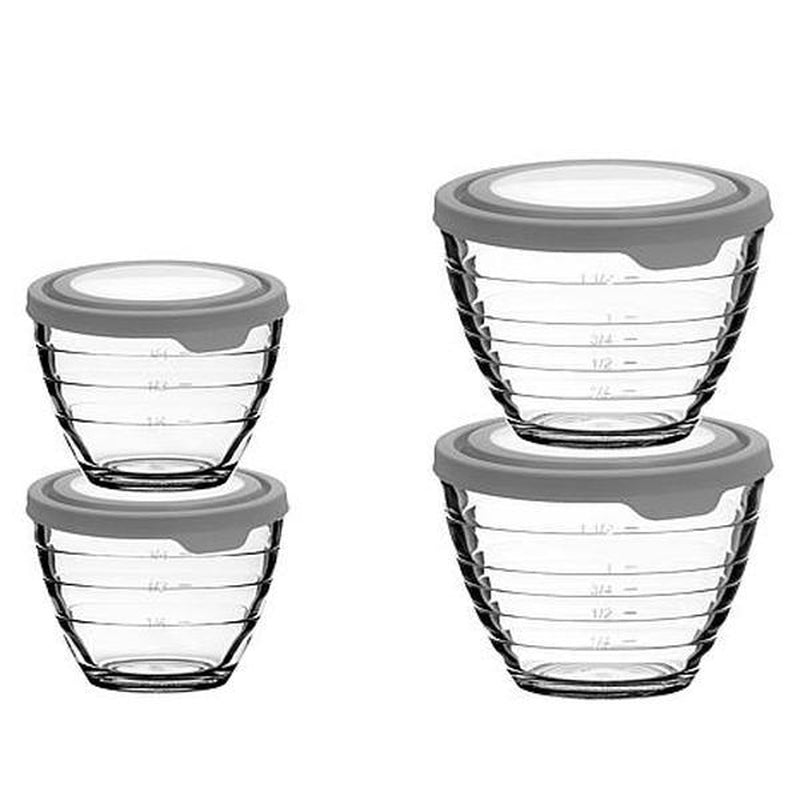 Anchor Hocking 8-Piece Trueseal Bowl Set – 4-in-1 Prep, Serve, Store & Reheat Glass Containers